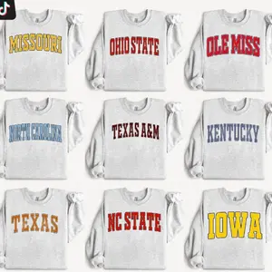 [Custom Team ]All Team - Custom University Sweatshirt - Ash Grey, Personalized College Sweatshirt, University Name Sweater, Game Day Shirt OR5