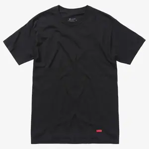 Supreme x Hanes Tagless Tee (1 Single Tee) Black - Comfortable Comfy Cozy Cotton T-Shirt Unisex for Mens Womens GS Kids Young Junior Holiday Christmas Gift Stocking Stuffer