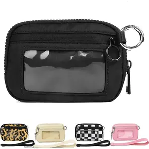 Iris Wallet 2nd Gen Multi-Color RFID Pouch Wallet for Women Compact Travel-Friendly Card Holder with Key Ring & Detachable Strap Durable Nylon Construction