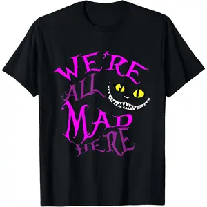 Smiling Cat "Embrace Your Quirks" Quote T-Shirt | Whimsical Wonderland Inspired Graphic Tee