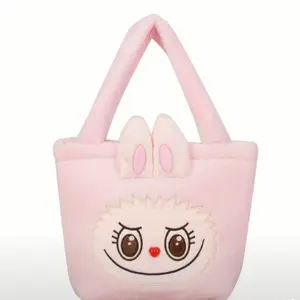 Cute monster fur tote bag