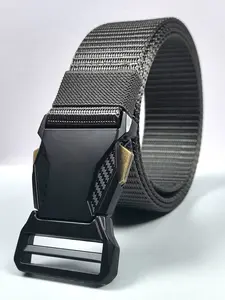 Men's Alloy Tactical Belt, Multifunctional Military Quick Release Buckle, Sporty Polyester Waistband, Suitable for Daily Commute and Training
