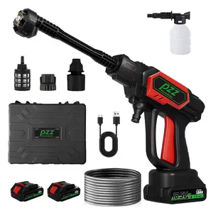 PZZ Cordless Pressure Washer - 1000 PSI Portable Pressure Washer with Rechargeable Battery, Multi-Function Rotating Nozzle for Home, Garden Cleaning