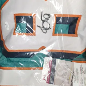OJ McDuffie Autographed Dolphins Jersey with JSA Certified Authenticity and James Spence Authentication