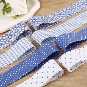 Denim Style Print Ribbon, DIY Bow Hair Accessory, Clothing Shoe Hat Gift Box Floral Packaging Ribbon, Creative Craft Supplies