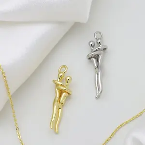 Mother Daughter Child Baby Hug Necklace Pendant Gold & Silver Finish Female Collarbone Chain Symbolizing Love and Unity for Everyday Wear or Special Gift