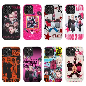 5 Seconds of Summer Phone Case — Retro Band Collage Y2K Pop-Punk Style Protective Case, Compatible with iPhone 11–17 Pro Max/Plus Series and Samsung Galaxy S23– Series, Drop-Resistant & Shockproof Cover