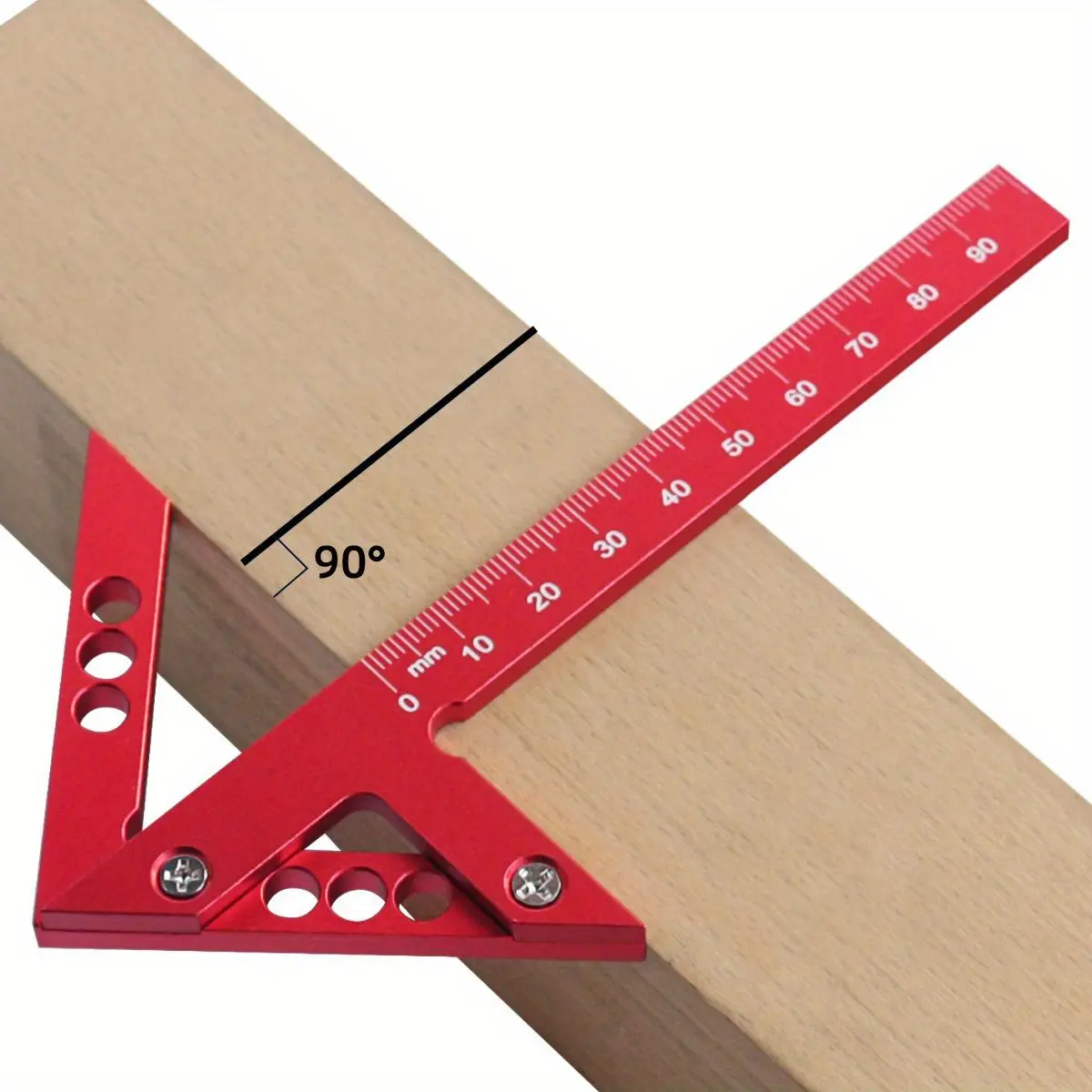 45/90 Degree Right Angle Line Gauge, Aluminum Alloy Center Finder, Woodworking Line Caliber Gauge, Center Scribe Measuring Tool, Woodworking Square Protractor, T Square Ruler