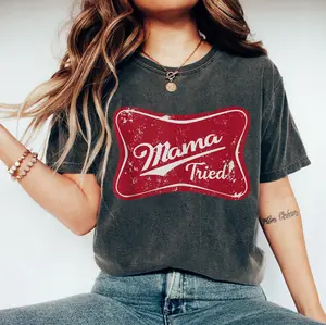 Vintage Mama Tried Graphic T-Shirt, Retro Country Outlaw Music, Western Shirt, Gift For Mom, Mama Tee