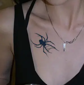 Spider Tattoo Herbal Juice | Dark Style Waterproof Realistic Long-Lasting Arm Ink for Cool Girls & Guys