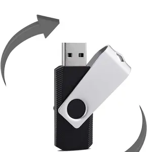 Kexin USB flash drive - 64GB Thumb Drive with Swivel,  black