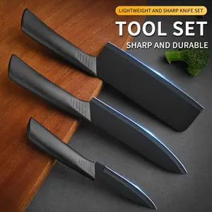 3-Piece Set, Black Professional Chef Kitchen Knife Set, Ultra Sharp Knife Set with Universal , Rust-Resistant Stainless Steel Kitchen Knife Set, Ergonomic Design