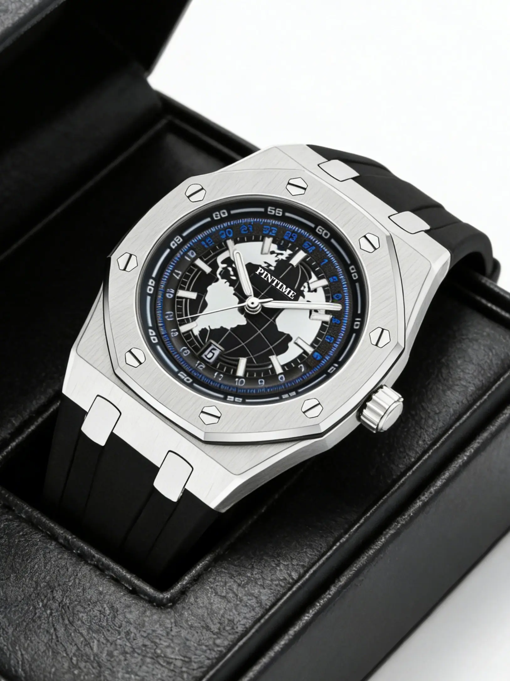 Men's Quartz Watch, Luxury Decorative Design, Silicone Strap, Calendar Waterproof Night Glow Fashion Daily Wear Outdoor Activity