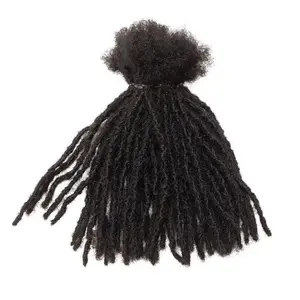 50 Anwi Textured Locs - Closed 1B Color, 100% Human Hair