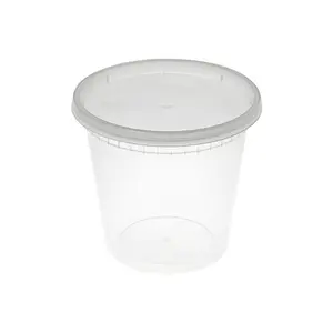 CCF 24OZ Premium PP Injection Plastic Deli Container - 240 Sets/Cases (Microwavable)