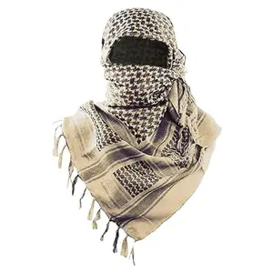 Military Shemagh Tactical Desert Scarf - 100% Cotton Keffiyeh Scarf Wrap for Men and Women Neck Gaiter