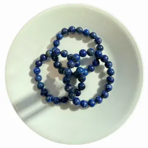 Natural Gemstone Manifestation Bracelet, 10mm Lapis Lazuli Gemstone Bracelet - Stretch Bracelet, Natural Lazuli Bead Bracelet, Gift for Her, Gift for Him, Genuine Lapis Lazuli Bracelet