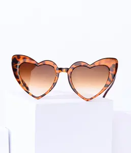 Unique Vintage Tortoise Heart Sunglasses
