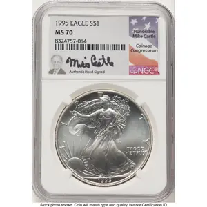Modern Bullion Coins (1995 Silver Eagle Mike Castle)