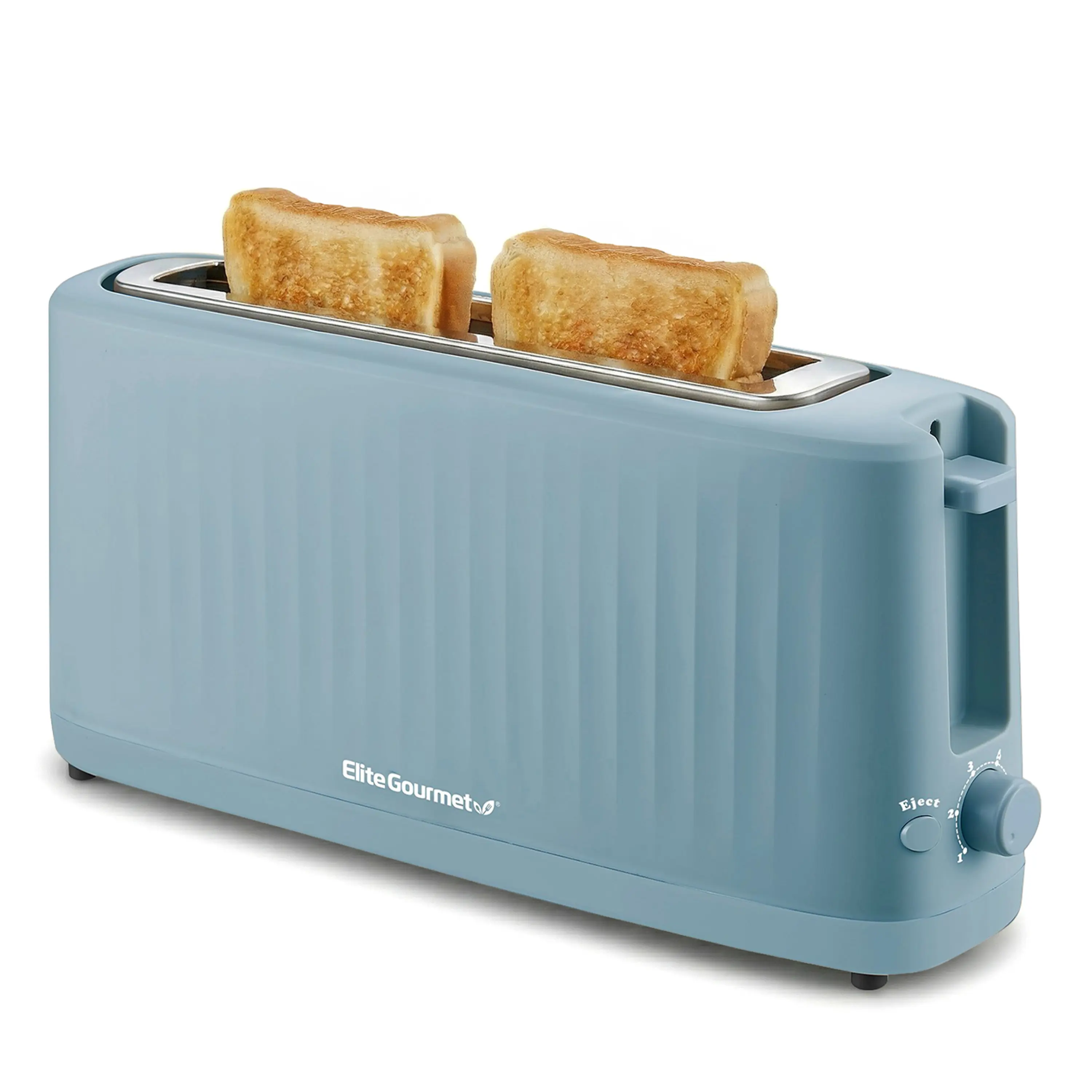 Elite Cuisine ECTL4052 2-Slice Slimtoast Ocean Blue Long Slot Toaster