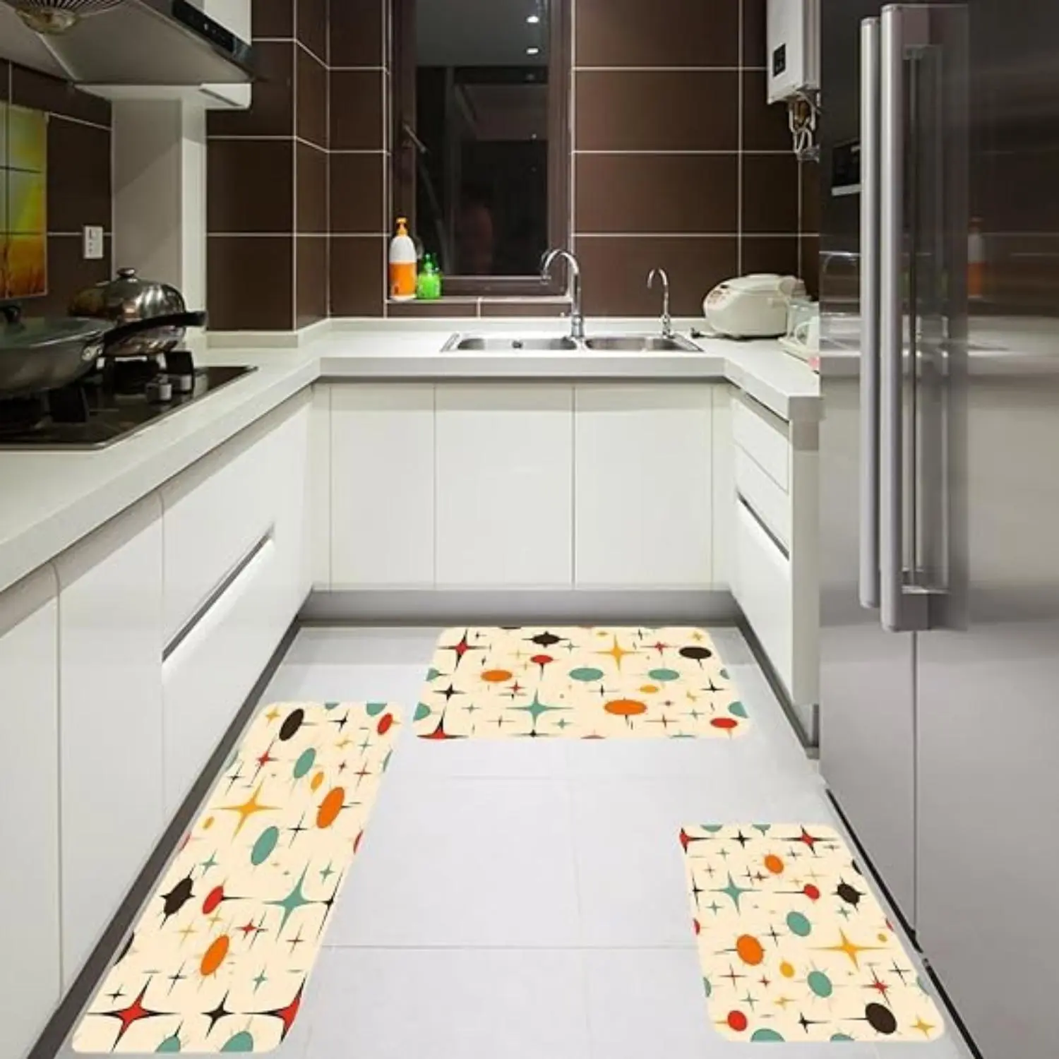 Flannel Minimalist Geometric Abstract Universal Kitchen Doormat