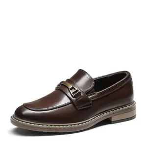 Bruno Marc Boys' Classic Synthetic Leather Slip-On Loafers