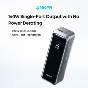 Anker Prime Power Bank, 20,100mAh 3-Port Portable Charger with 220W Max Output, Two-Way Charging, TSA-Approved, App Control, for MacBook, iPhone 17/16 Series, and More (Base Not Included)