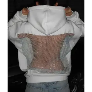 2026 Y2K Gothic Mesh Hoodie | Sexy Hollow Translucent | Long Sleeve Pullover