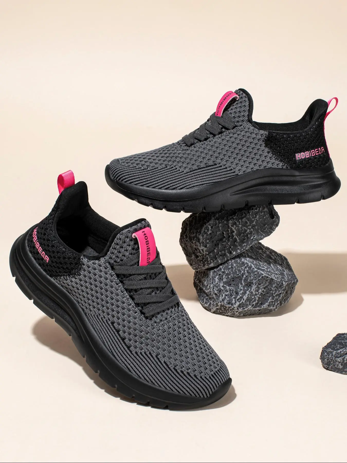 HOBIBEAR Adult mesh Athletic sports shoes Sporty Low Top men's casual shoes sneakers Casual Sneaker Trainer women's hiking trend youth running shoes Walking Shoes