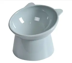 Blue Plastic Elevated Dog / Cat Bowl