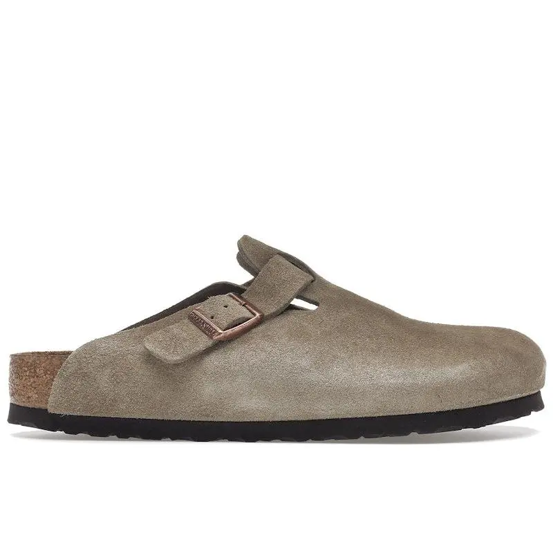 Birkenstock Unisex Boston Soft Footbed Suede Taupe, from StockX Birkenstock Unisex Boston Soft Footbed Suede Taupe, from StockX
