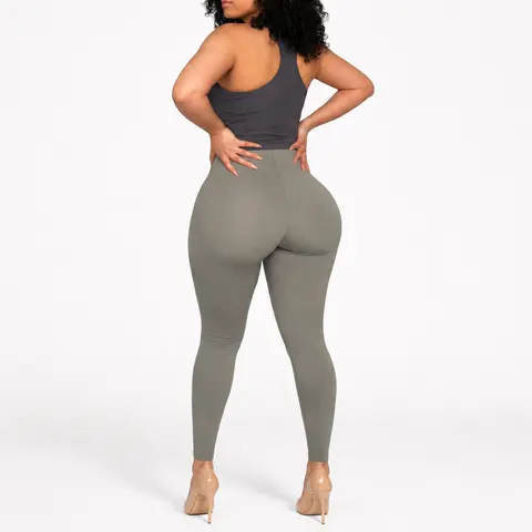 ChicCurve High Waisted Yoga Pants for Women Tummy Control Butt Lifting Leggings Ultra Stretch Smooth Fabric Gym Tights Seamless Feel Activewear Straight Cropped Female Gym Clothes Gym Workout Sportswear