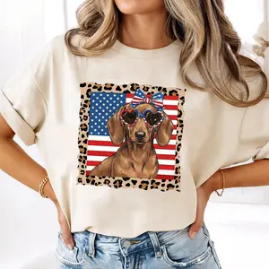 Comfort Colors 4th Of July Dachshund T-shirt, Dog Lover Crewneck, Patriotic Tshirt, American Dog Shirt, Anniverary 250 Year, Gift For Him