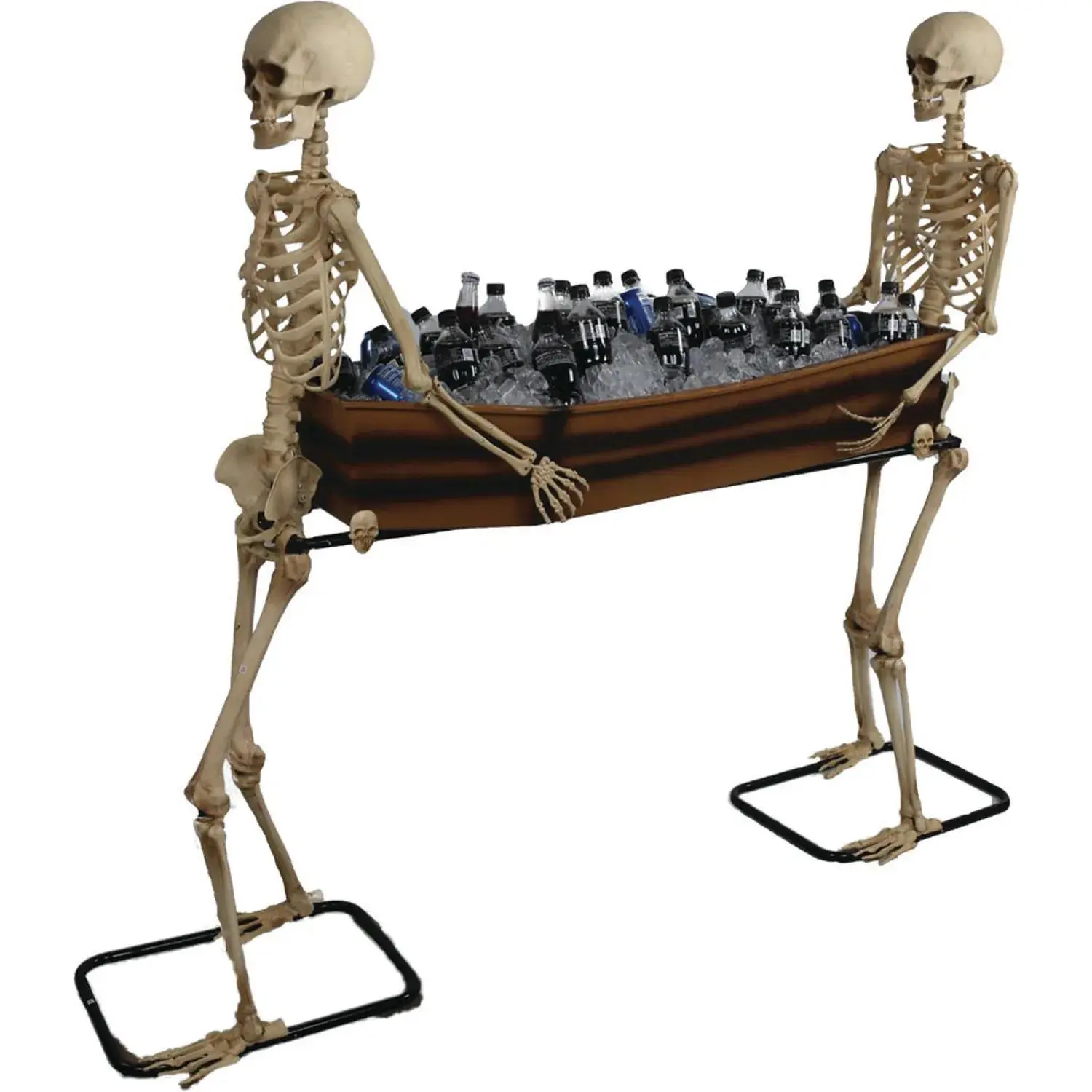 Poseable Skeletons Carrying Coffin Halloween Decoration, 68" x 17 1/2"
