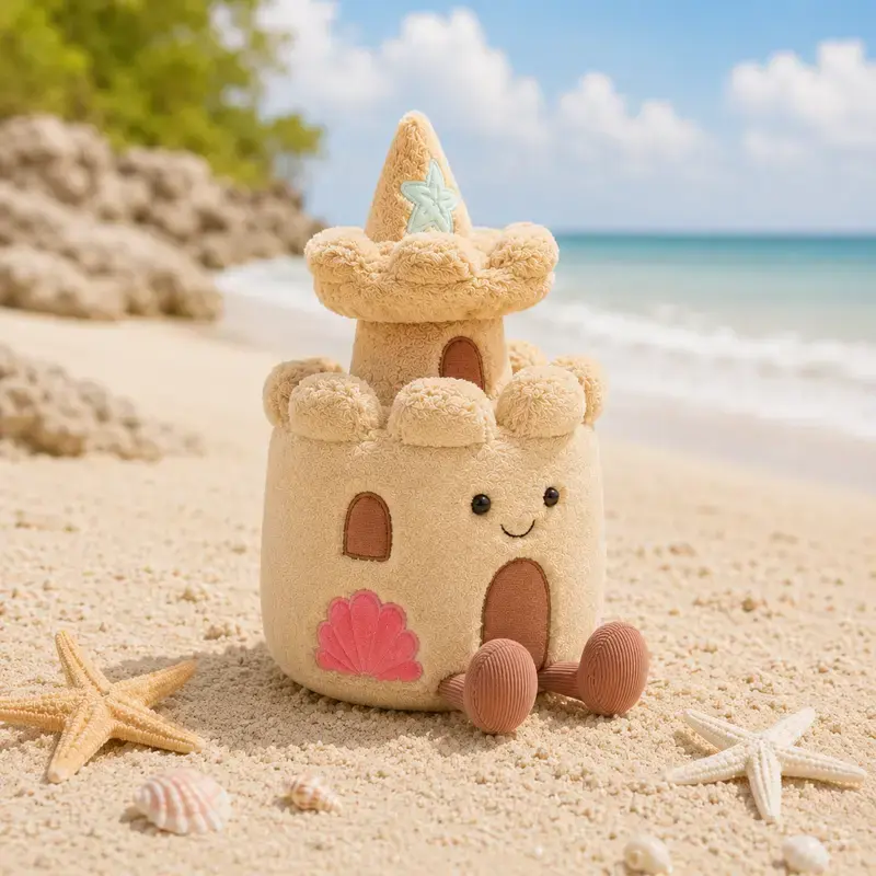 Jellycat Amuseables Sandcastle Plush – Cute Soft Beach Sandcastle Stuffed Toy, Adorable Seaside Plush