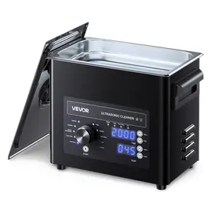 VEVOR 3L Ultrasonic Cleaner, Professional Ultrasonic Cleaner Machine with Knob Control, Stainless Steel Cleaning Machine with Basket and Cleaning Ball, for Watches, Razors, Jewelry, Coins and More