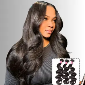 UNice Body Wave Human Hair Bundles Brazilian Virgin Hair Weave Extensions Sew in Bundles Straight Water Wave Kinky Straight