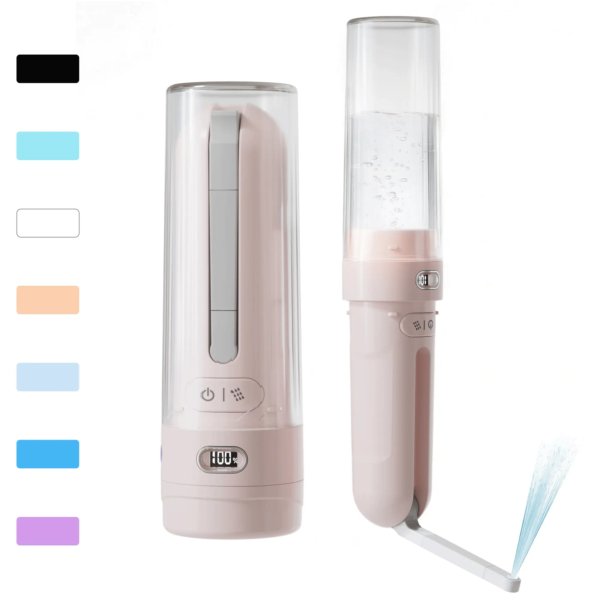 Portable Rechargeable Electric Bidet Sprayer - High-Pressure Handheld Foldable ABS Cylinder, USB-C Battery-Powered Personal Hygiene Device for Travel, Toilet Use (Adults)