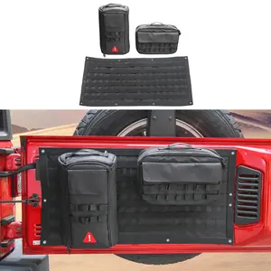 Tailgate Tool Kit Storage Bag Organizer for Jeep Wrangler JK JL, Heavy-Duty Canvas Racks, Portable Automotive Car Accessories, Vehicle Stowing & Tidying Supplies
