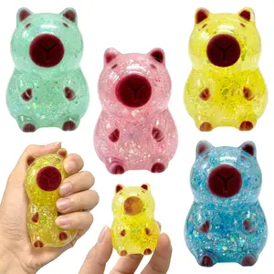 Stress Relief Toy Sensory Stress-Relief Toys, Sparkly Porcupine Squeeze Ball (Random Colors), Birthday Party Gifts, Cute Malt-Filled Elastic Toy, Kawaii taba Squishies