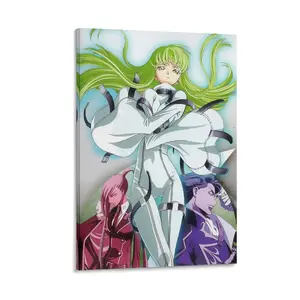 Code Geass Lelouch of The Rebellion Posters ， Anime Decorative Wall Art Painting Canvas Poster Gifts. (1) Canvas Poster Bedroom Decor Sports Landscape Office Room Decor Gift Frames Ornaments Artistic Decoration Print Photo Frame-.