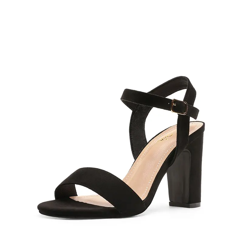 DREAM PAIRS Women's Open-Toe Ankle-Strap Chunky Platform Heels - Padded Insole, Rubber Sole, Buckle Closure Sandals for Women, Heels For Women