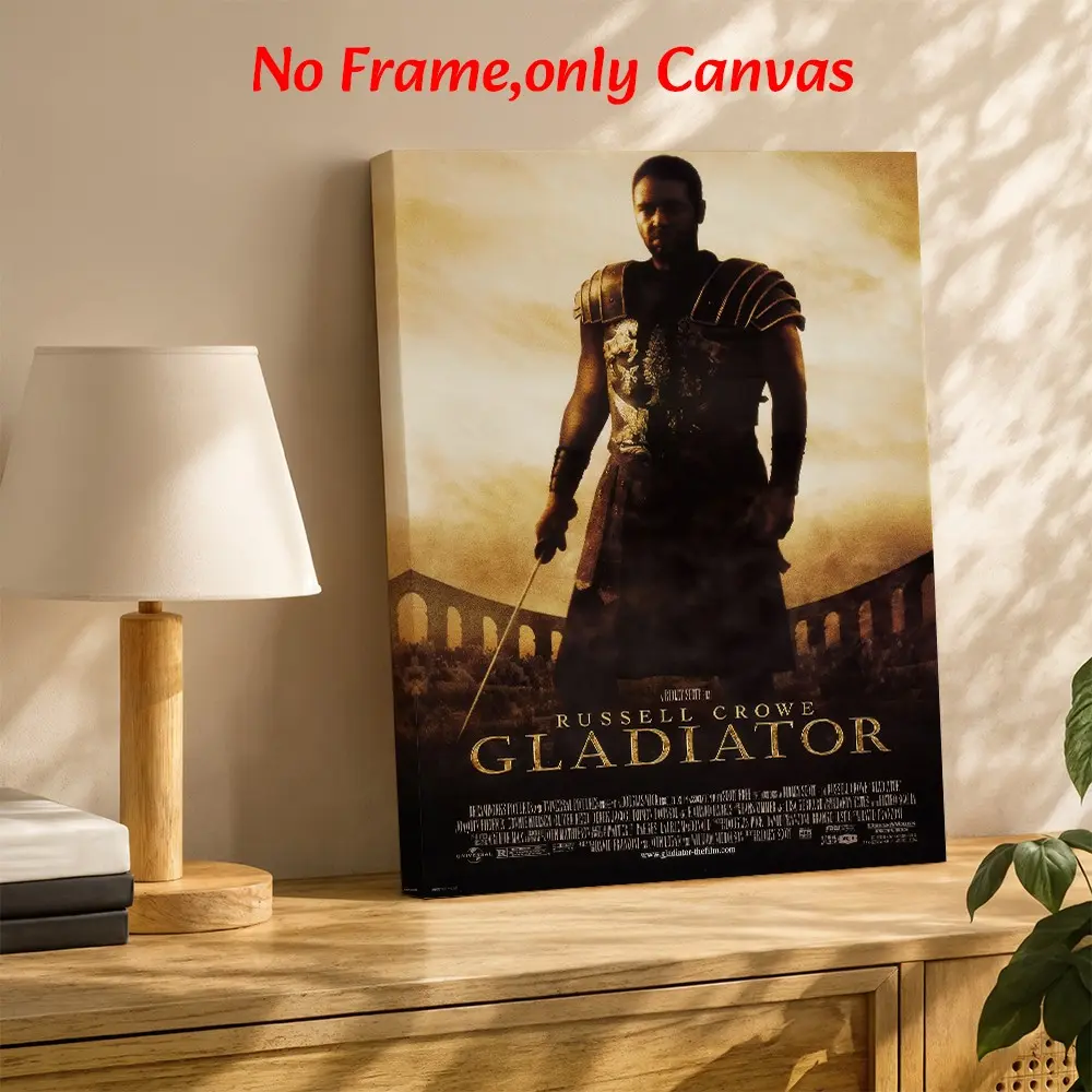 Epic Framed Wall Arts Gladiator Posters Russell Crowe Artistic Canvas Prints Ancient Rome Wall Decor Canvas Art Print For Living Room Bedroom Home Office Gift Ready To Hang