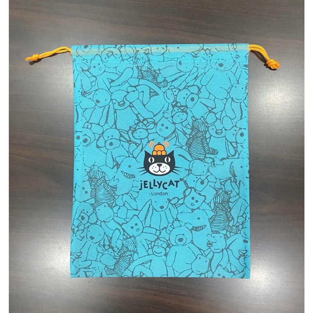 Reusable Plush Toy Dust Bag – Jellycat London Blue Drawstring Storage Sack, Cute Gift Packaging, US Ready to Ship