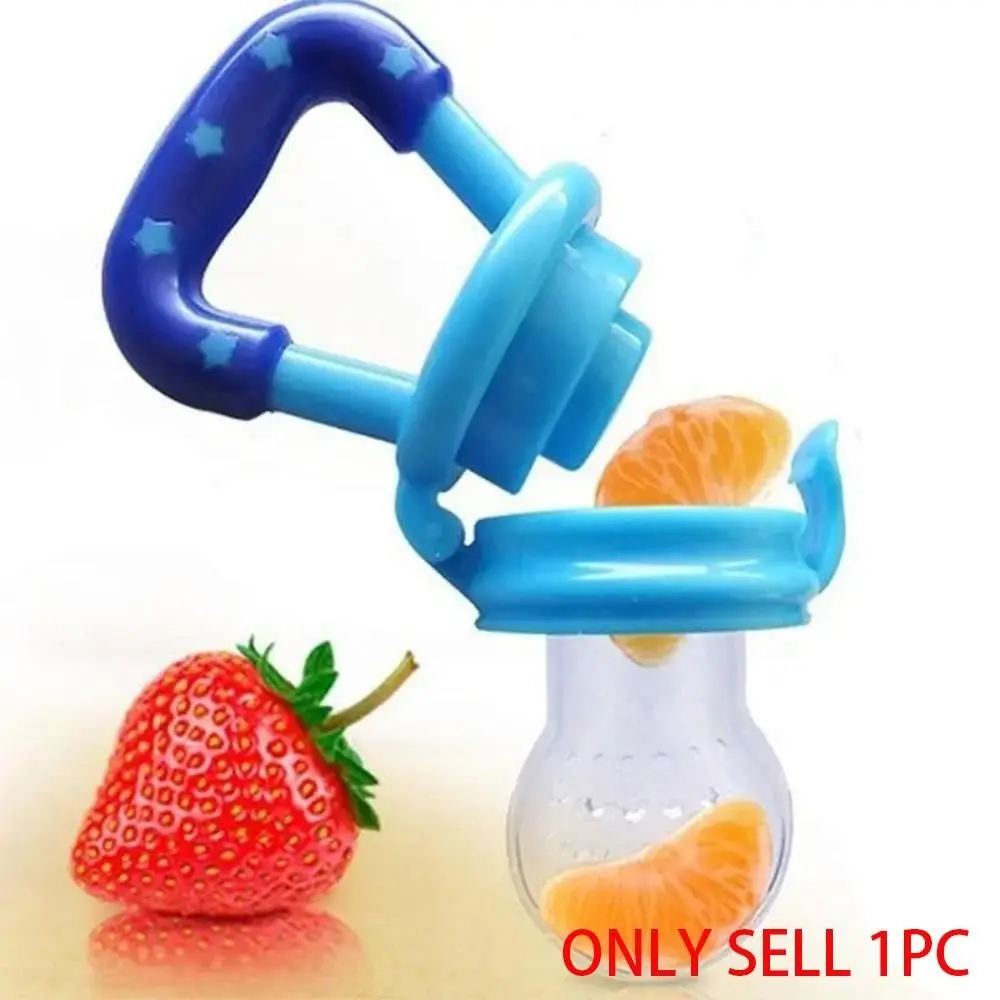 Fruit Feeder Teether with Anti-Drop Chain, Safe Detachable Easy Clean Feeding Chewing Teether, Hygienic Portable Fresh Fruit Teether Tool