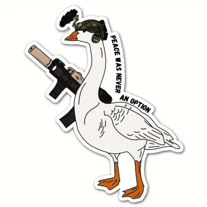 Tactical Gear Goose Sticker, Funny Military Style Unique Duck Art Decal Diverse Designs