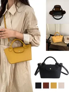 Mini Tote Bag for Daily Use, Soft Durable PU Material, Flip Cover Buckle Design, Handheld or Crossbody, Four Colors Available, Fashionable Crossbody Bag, Stylish Crossbody Bags