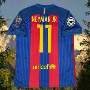 2016-2017 Home Football Jersey No. 11 Neymar Short Sleeve Jersey