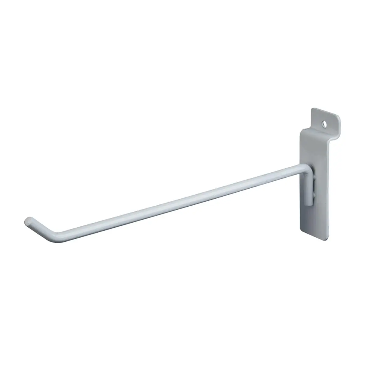 212 MAIN Econoco EWH-H8 8 in. White Semigloss Deluxe Wall-Mounted Hook - Upturned Tip, U Shaped Hook for Sports & Outdoor Boxing & Martial Arts Equipment Display