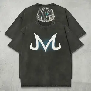 DBZ  Anime Washed Graphic Tees Funny Japanese Cartoon Distressed Shirt 90s Vintage Streetwear Unisex Summer Gift